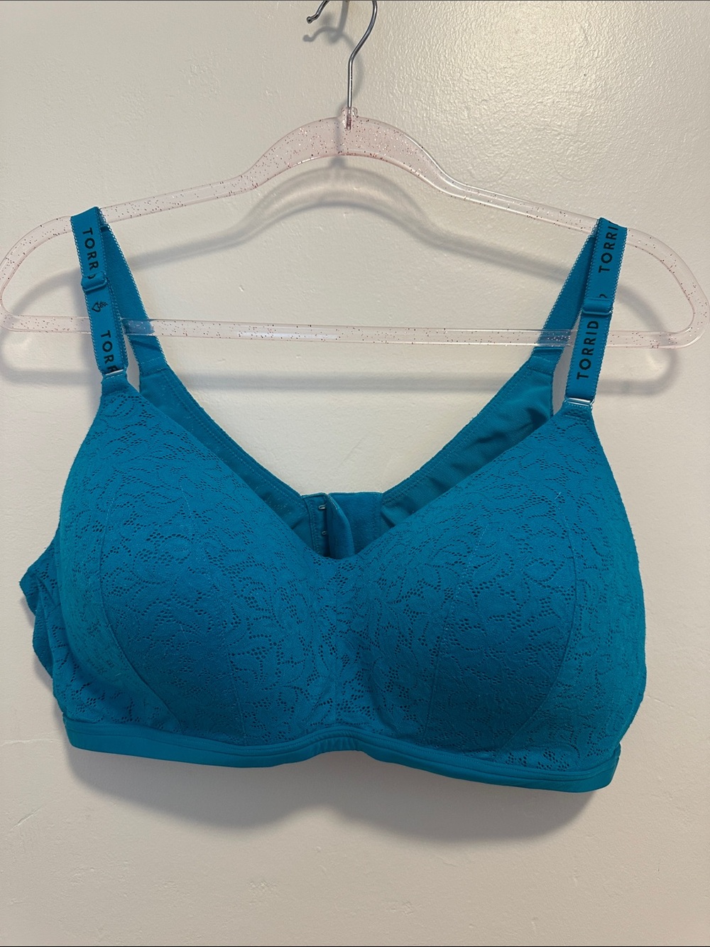 Torrid Bright Teal Floral Wireless Wire-Free Lightly Lined Everyday Bra